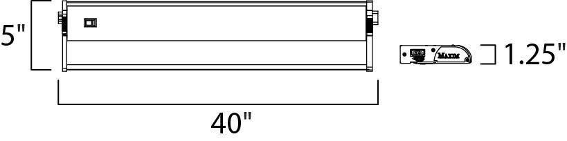 CounterMax MX-X120c 120 Xenon 40 inch White Under Cabinet