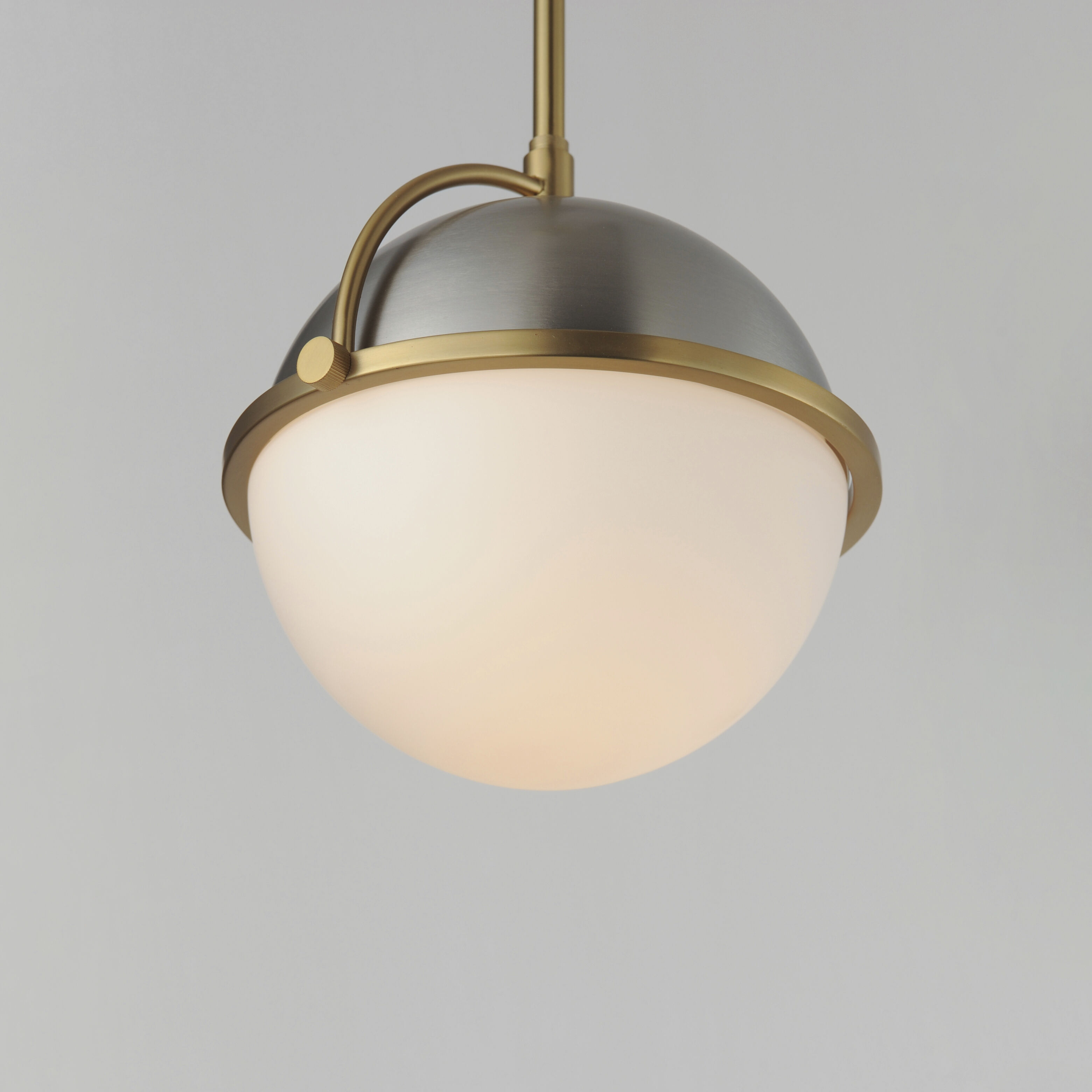 Duke 1 Light 9.5 inch Satin Nickel and Satin Brass Single Pendant Ceiling Light