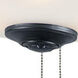 San Gabriel 3 Light Incandescent Black Ceiling Fan Light Kit