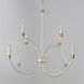 Charlton 9 Light 48 inch Weathered White and Gold Leaf Multi-Tier Chandelier Ceiling Light