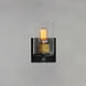 Sleek 1 Light 4.75 inch Antique Brass and Black Bath Vanity Wall Light