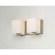 Wrap 2 Light 12.5 inch Satin Nickel Bath Vanity Wall Light
