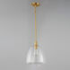 Babylon 1 Light 12 inch Satin Brass Single Pendant Ceiling Light