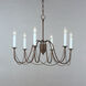 Plumette 6 Light 28 inch Chestnut Bronze Chandelier Ceiling Light