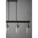 Magnolia 4 Light 36 inch Bronze and Gold Linear Pendant Ceiling Light
