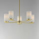Lateral 5 Light 24 inch Satin Brass Multi-Light Pendant Ceiling Light in Satin White