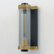Opulent 1 Light 11 inch Black and Antique Brass Outdoor Wall Mount
