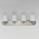 Durham 4 Light 30 inch Satin Nickel Bath Vanity Wall Light