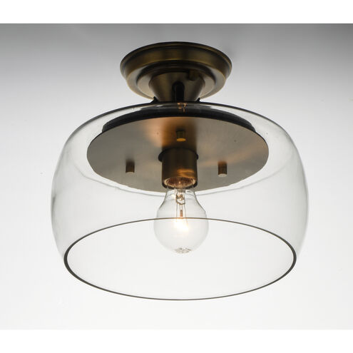 Goblet 1 Light 11 inch Bronze/Antique Brass Semi-Flush Mount Ceiling Light in Bronze and Antique Brass