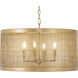 Hatcher 4 Light 24 inch Gold Suspension Pendant Ceiling Light