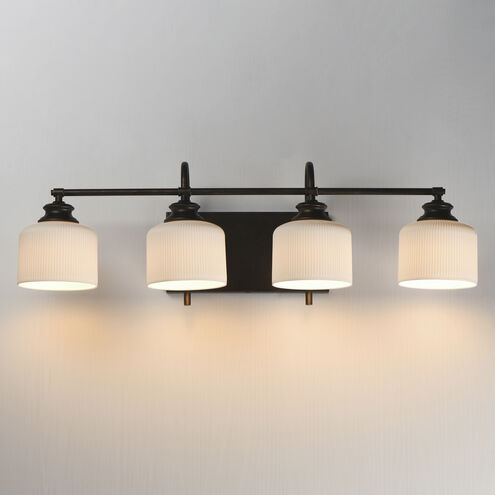 Bisque 4 Light 32 inch Oil Rubbed Bronze Bath Vanity Wall Light