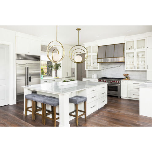 Coronet 1 Light 21 inch Satin Brass Single Pendant Ceiling Light