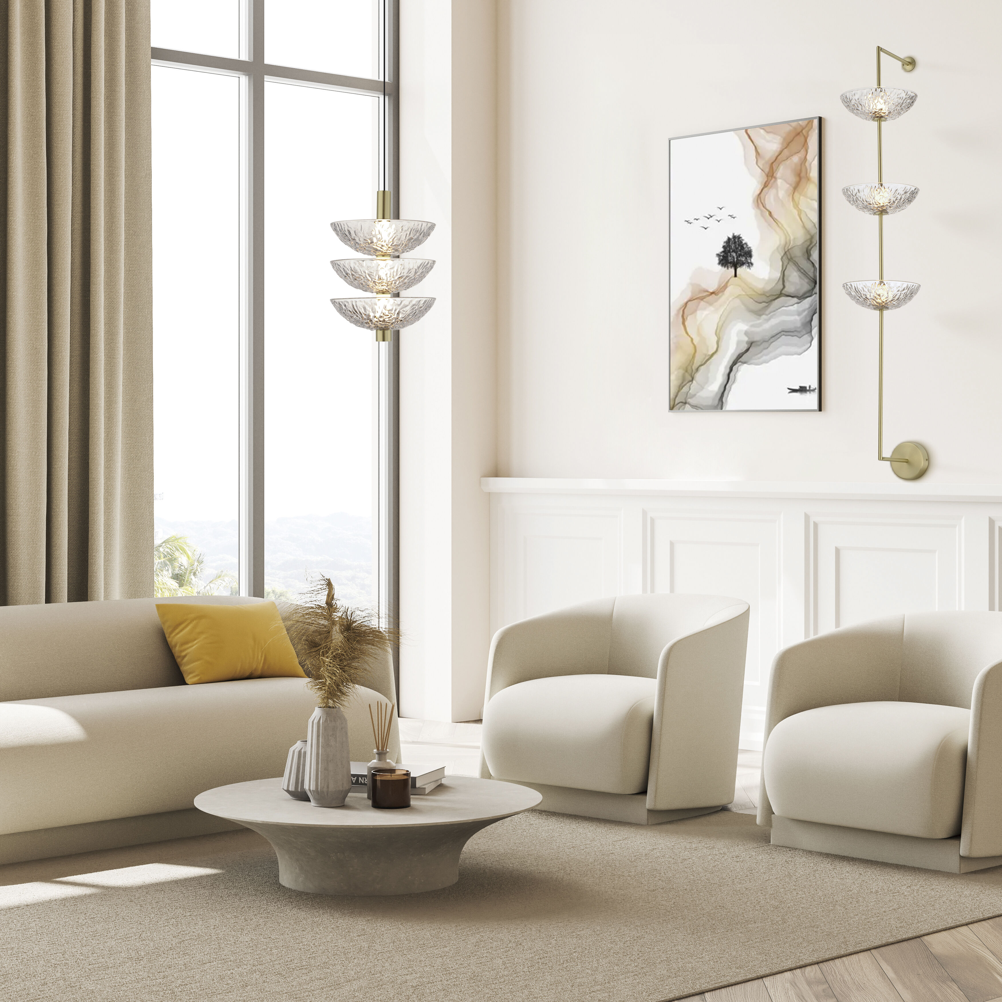 Metropolis LED 10 inch Satin Brass Wall Sconce Wall Light