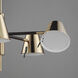 Carlo LED 28 inch Dark Bronze/Leather/Heritage Brass Chandelier Ceiling Light