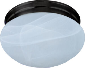 Essentials - 588x 2 Light 9 inch Oil Rubbed Bronze Flush Mount Ceiling Light in Marble