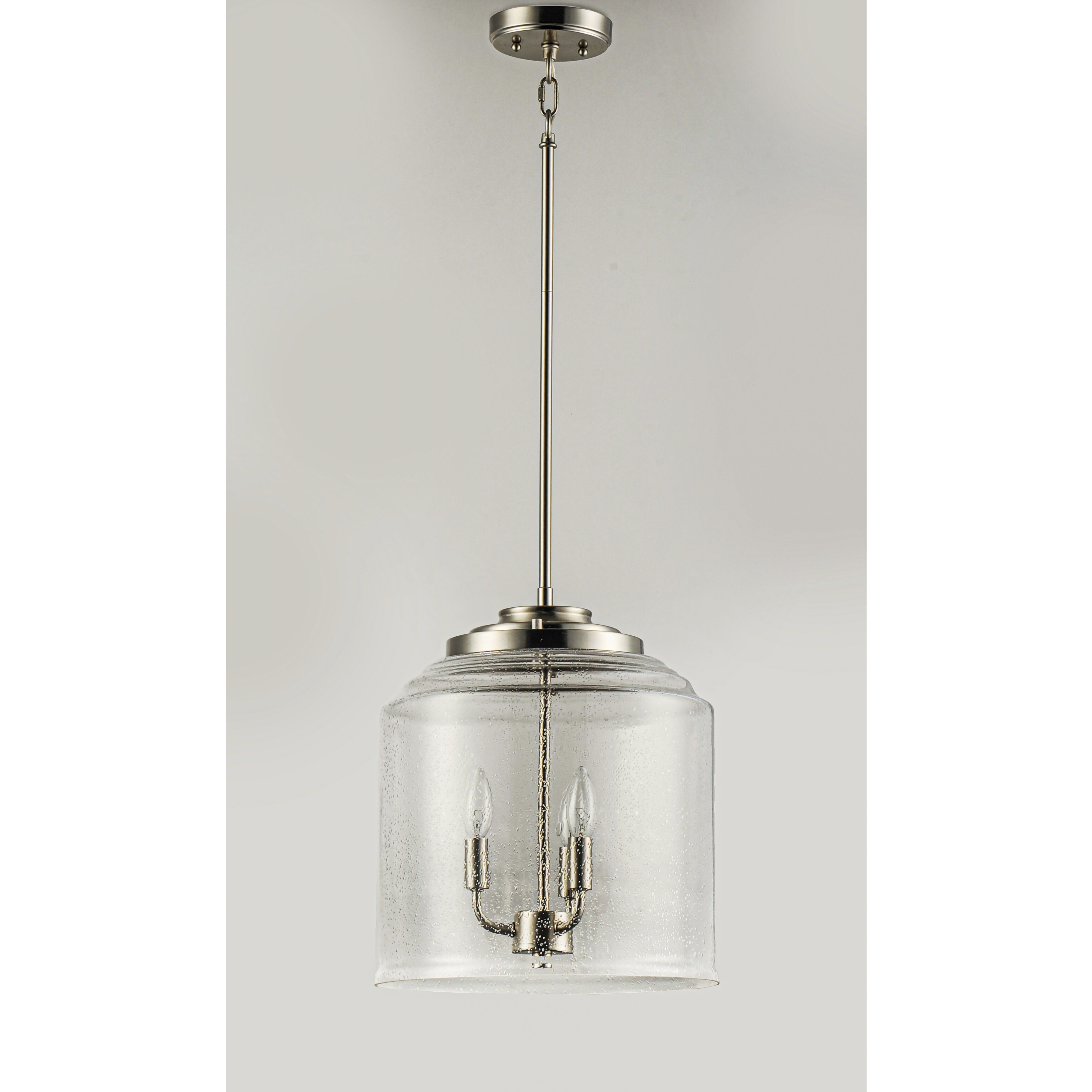 Acadia 3 Light 14 inch Satin Nickel Multi-Light Pendant Ceiling Light