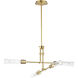 Equilibrium LED 36 inch Natural Aged Brass Single Pendant Ceiling Light