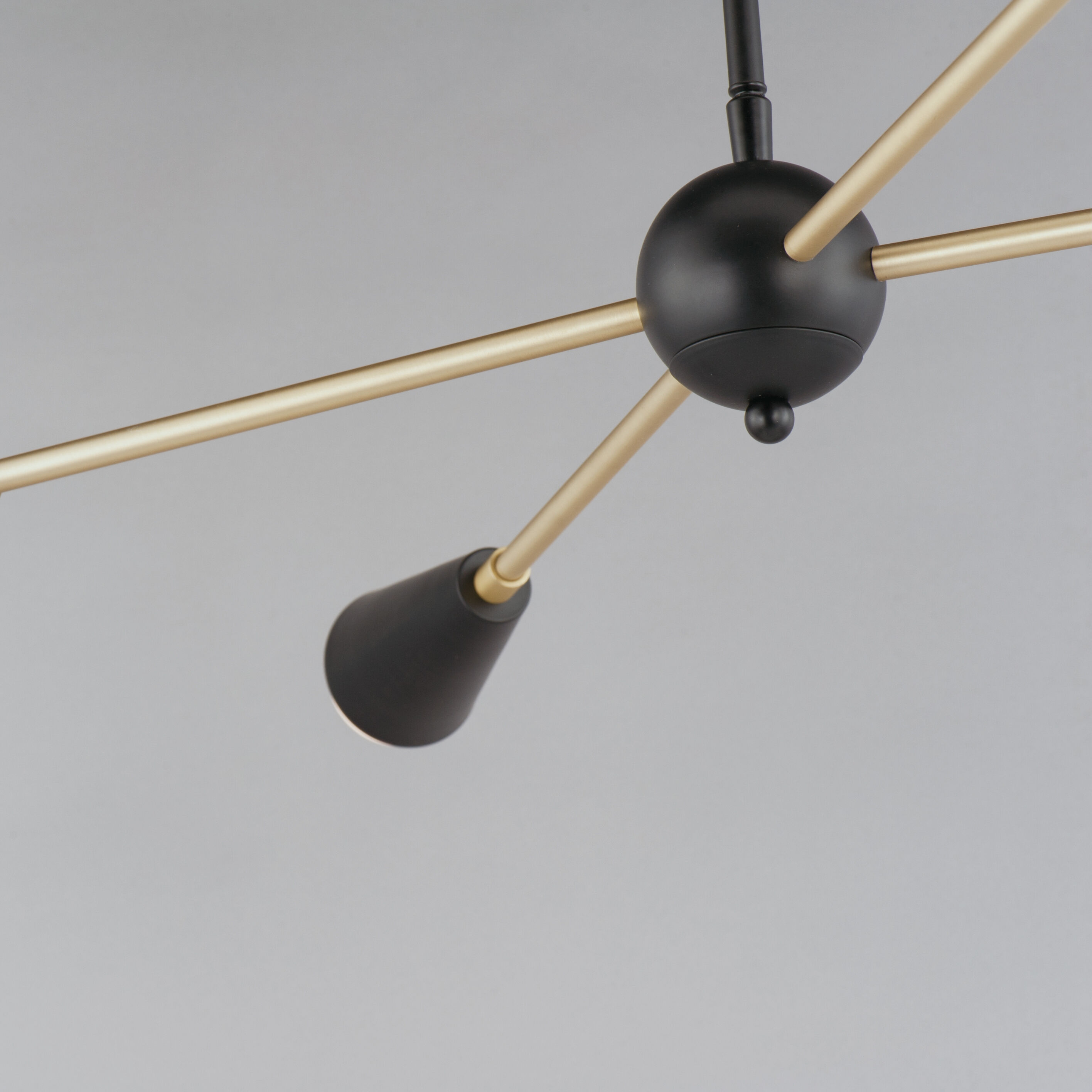 Lovell 4 Light 16.25 inch Black/Satin Brass Multi-Light Pendant Ceiling Light