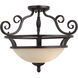 Manor 2 Light 19.5 inch Oil Rubbed Bronze Semi-Flush Mount Ceiling Light