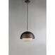 Perf 1 Light 14.25 inch Black and Satin Brass Single Pendant Ceiling Light