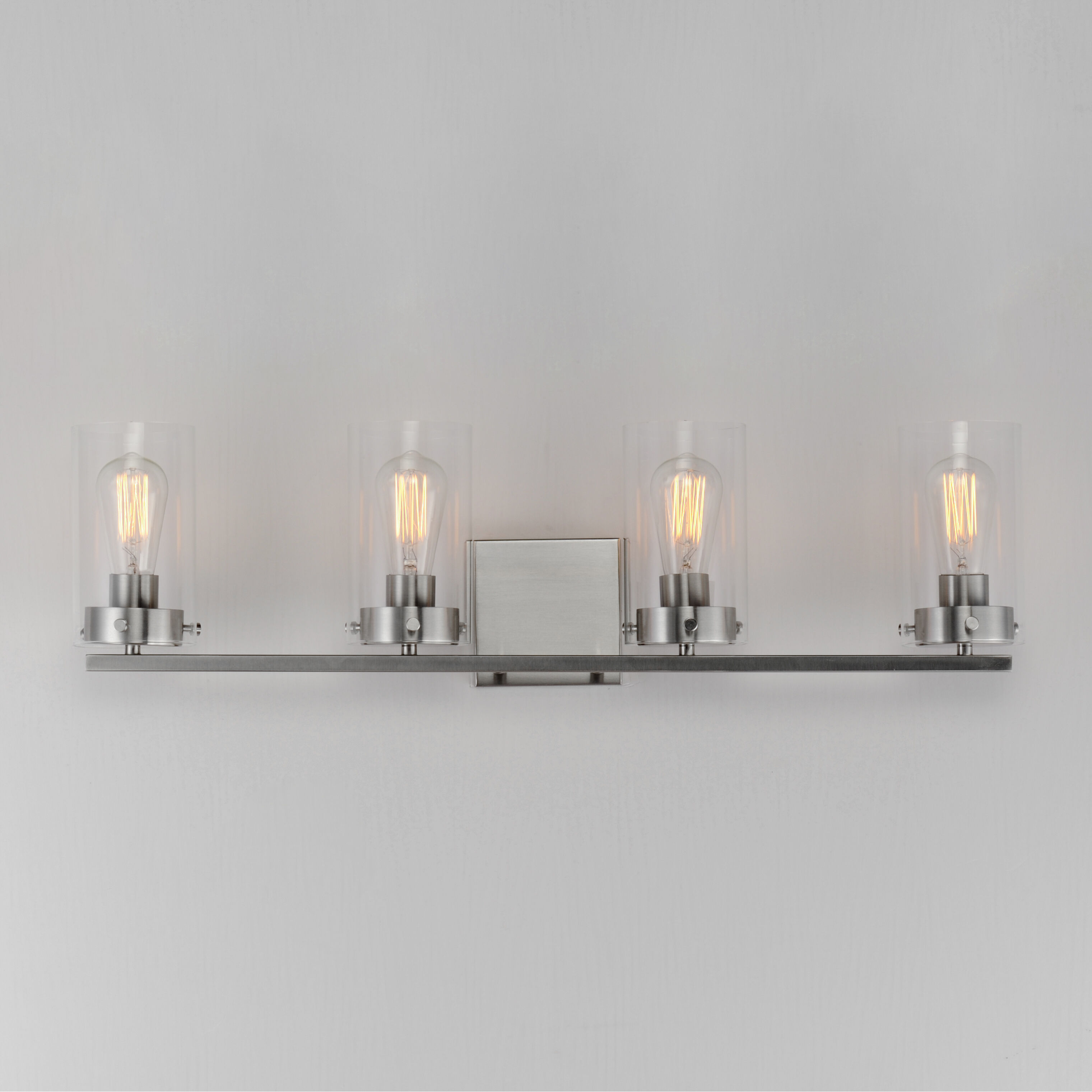 Pinn 4 Light 30 inch Satin Nickel Bath Vanity Wall Light