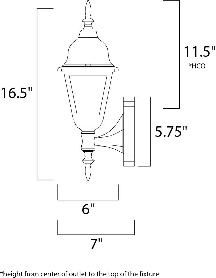 Builder Cast 1 Light 17 inch Black Outdoor Wall Mount