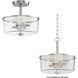 Fuller 2 Light 10.75 inch Satin Nickel Flush Mount Ceiling Light in Clear
