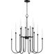 Tux 12 Light 36 inch Black Chandelier Ceiling Light