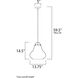 Stella 1 Light 13.75 inch Satin Nickel Single Pendant Ceiling Light in Clear