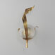 Firenze 1 Light 7.5 inch Gold Leaf Wall Sconce Wall Light in Clear Ribbed