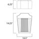 Villa LED 14.25 inch Anthracite Outdoor Wall Mount