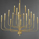 Vela 18 Light 40 inch Satin Brass Single-Tier Chandelier Ceiling Light