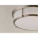 Rogue 3 Light 17 inch Satin Nickel Flush Mount Ceiling Light