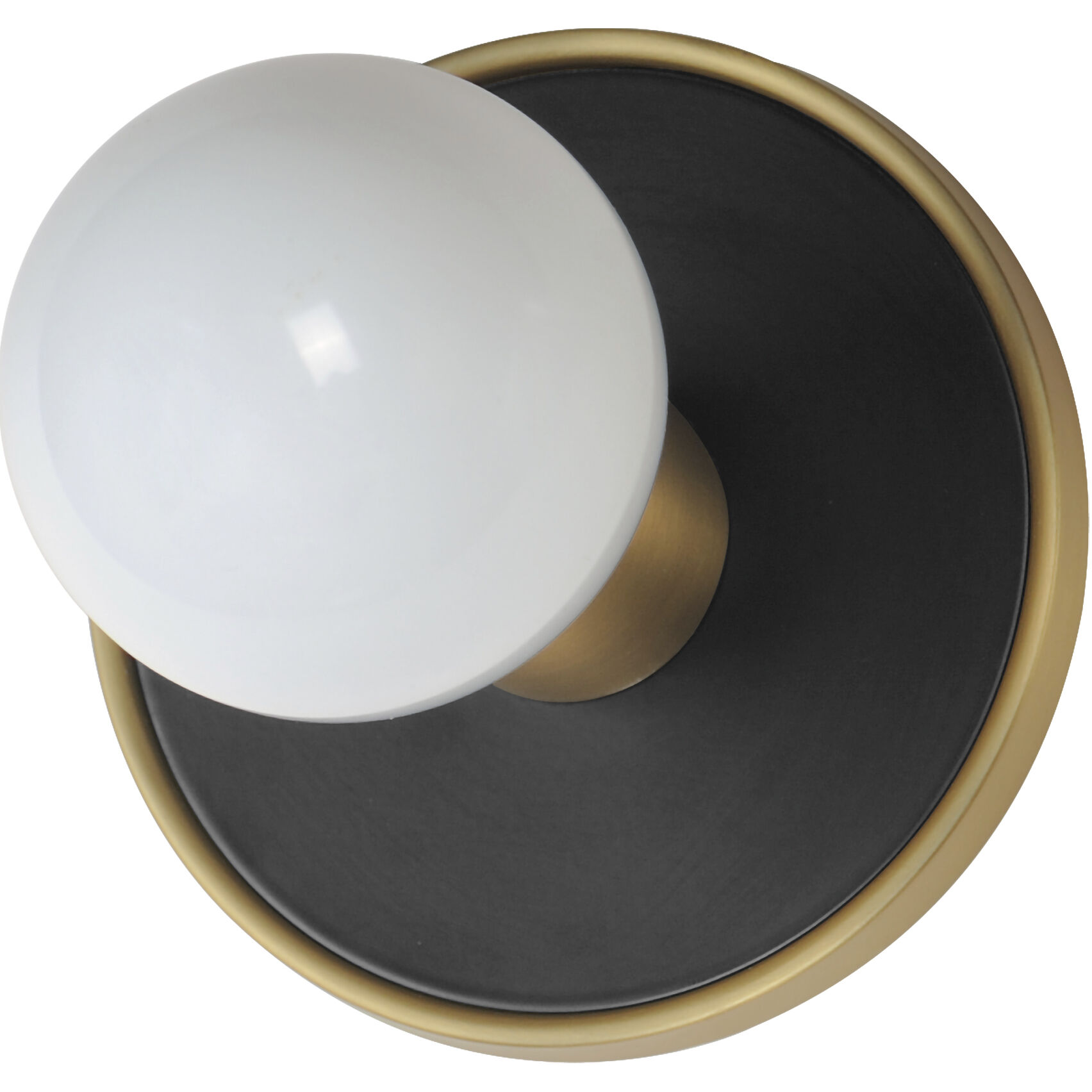 Hollywood LED 5 inch Black and Natural Aged Brass Bath Vanity Wall Light in Bulb Included