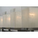 Tetra 4 Light 30 inch Satin Nickel Bath Vanity Wall Light in White Linen