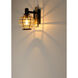 Heirloom 1 Light 10.75 inch Black and Burnished Brass Outdoor Wall Mount