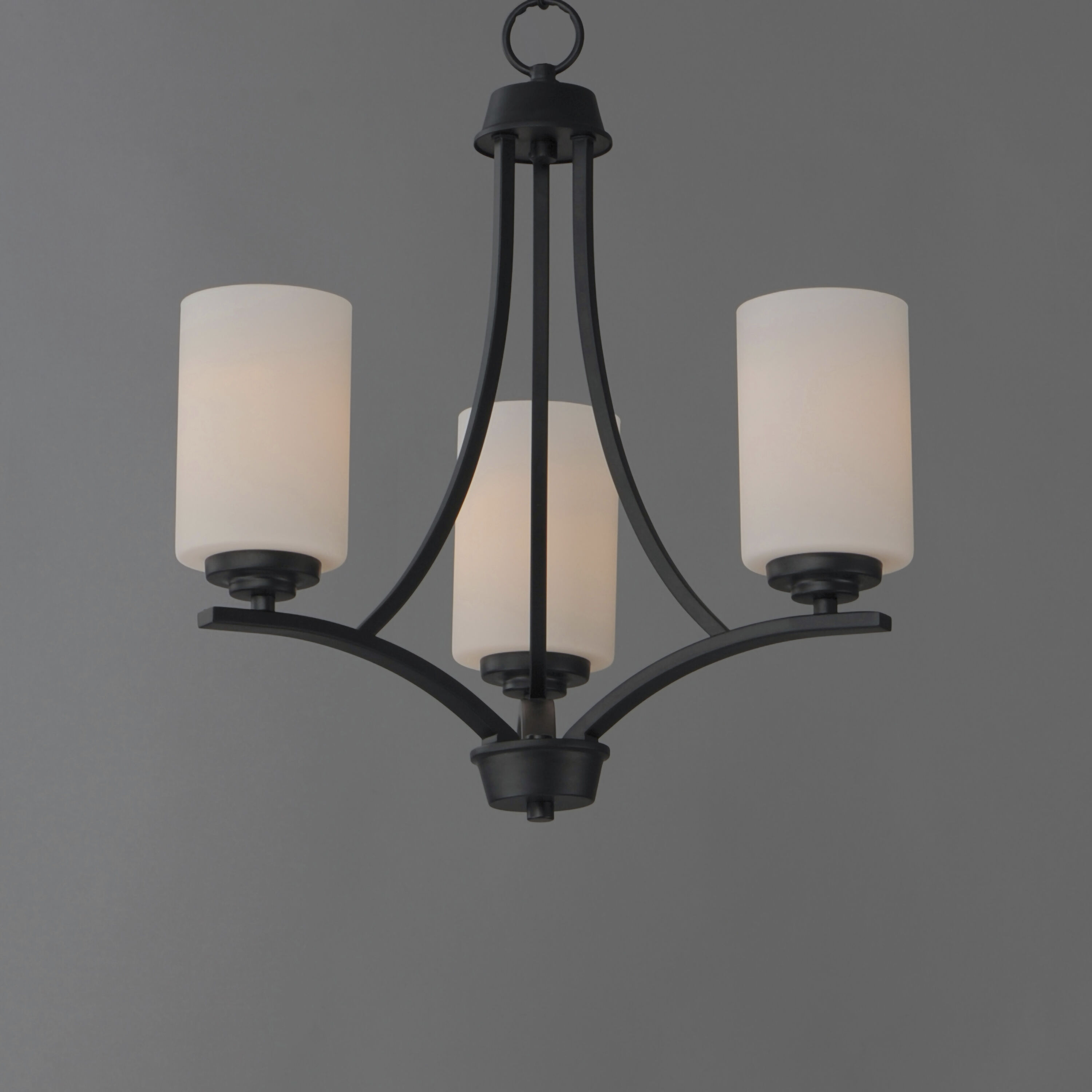 Deven 3 Light 18 inch Black Mini Chandelier Ceiling Light