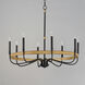 Franklin 8 Light 36 inch Driftwood and Black Chandelier Ceiling Light