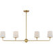 Bristol 4 Light 48 inch Satin Brass Linear Pendant Ceiling Light