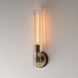 Flambeau 1 Light 5 inch Black and Antique Brass ADA Wall Sconce Wall Light in Clear