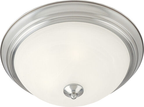 Essentials - 584x 2 Light 12 inch Satin Nickel Flush Mount Ceiling Light