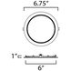 Slim Baffle LED 6.75 inch White Flush Mount Ceiling Light