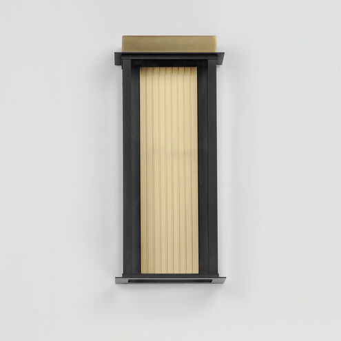 Rincon LED 16 inch Black / Gold Outdoor Wall Mount