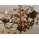 Elegante 3 Light 14 inch Etruscan Gold Mini Chandelier Ceiling Light