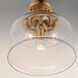 Acadia 3 Light 12.75 inch Heritage Semi-Flush Mount Ceiling Light