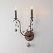 Formosa 2 Light 12 inch Golden Noir Wall Sconce Wall Light