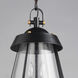 Mariner 2 Light 9.75 inch Black and Antique Brass Outdoor Pendant, Large