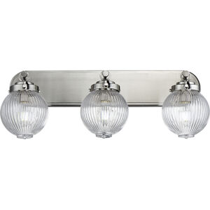 Kasbah 3 Light 25.5 inch Satin Nickel Bath Vanity Wall Light