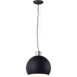 Storehouse LED 15 inch Satin Aluminum/Black Single Pendant Ceiling Light