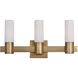 Contessa 3 Light 20.75 inch Natural Aged Brass Bath Vanity Wall Light